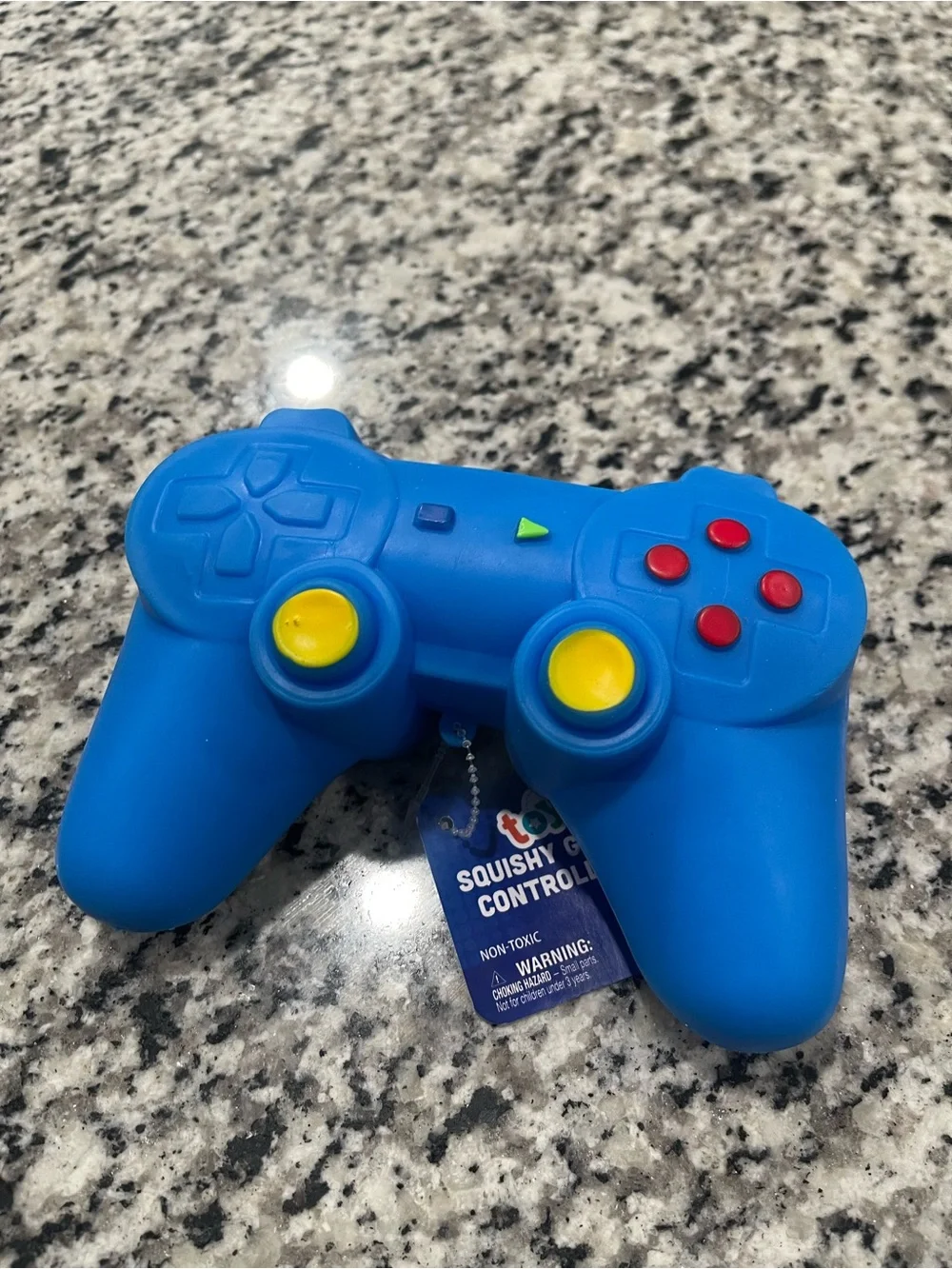 Blue Gaming Controller Stress Toy - Soft Squeeze Simulator